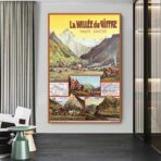 affiche vintage la vallée du giffre