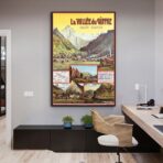 affiche vintage la vallée du giffre
