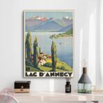 affiche vintage lac d'annecy