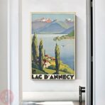 affiche vintage lac d'annecy