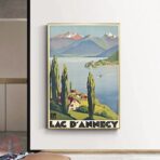 affiche vintage lac d'annecy