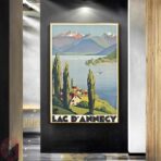 affiche vintage lac d'annecy