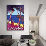 affiche vintage lacanau