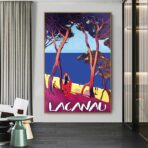 affiche vintage lacanau