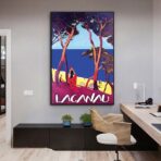 affiche vintage lacanau