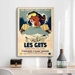 affiche vintage les gets