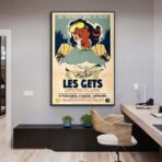 affiche vintage les gets
