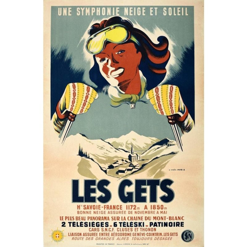affiche vintage les gets