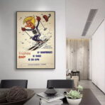 affiche vintage les menuires