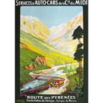 affiche vintage Pyrénées