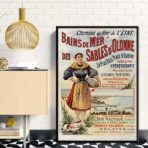 affiche vintage les sables d'olonne