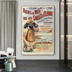 affiche vintage les sables d'olonne