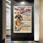 affiche vintage les sables d'olonne