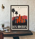 affiche vintage los angeles