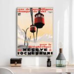 affiche vintage megève