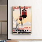 affiche vintage megève
