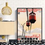 affiche vintage megève