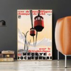 affiche vintage megève
