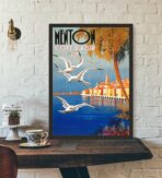 affiche vintage menton