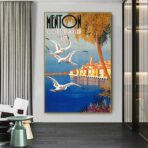 affiche vintage menton