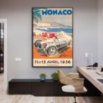 affiche vintage monaco