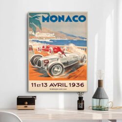 affiche vintage monaco
