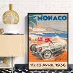 affiche vintage monaco