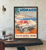affiche vintage monaco