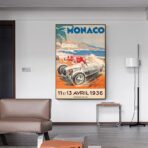 affiche vintage monaco
