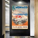 affiche vintage monaco