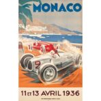 affiche vintage monaco