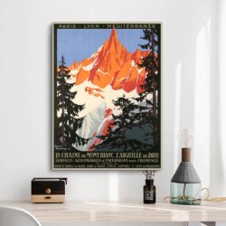 affiche vintage mont blanc