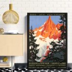 affiche vintage mont blanc