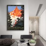 affiche vintage mont blanc