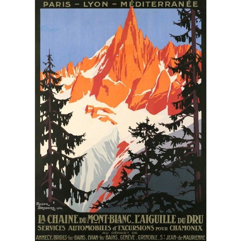 vintage mont blanc poster vintage mont blanc poster