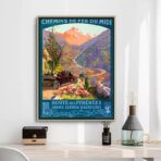 affiche vintage montagne