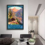 affiche vintage montagne