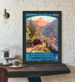 affiche vintage montagne