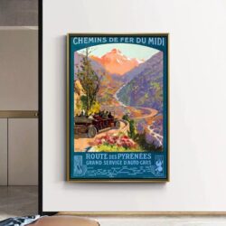 affiche vintage montagne