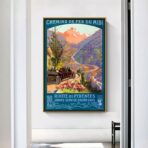 affiche vintage montagne