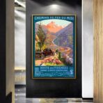 affiche vintage montagne