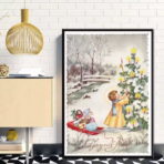 affiche vintage noël
