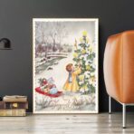 affiche vintage noël