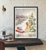 affiche vintage noël