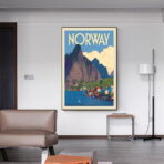 affiche vintage norvege
