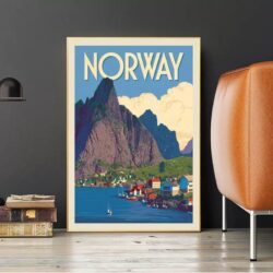 affiche vintage norvege