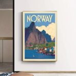 affiche vintage norvege