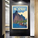 affiche vintage norvege