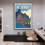 affiche vintage norvege