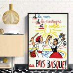 affiche vintage pays basque